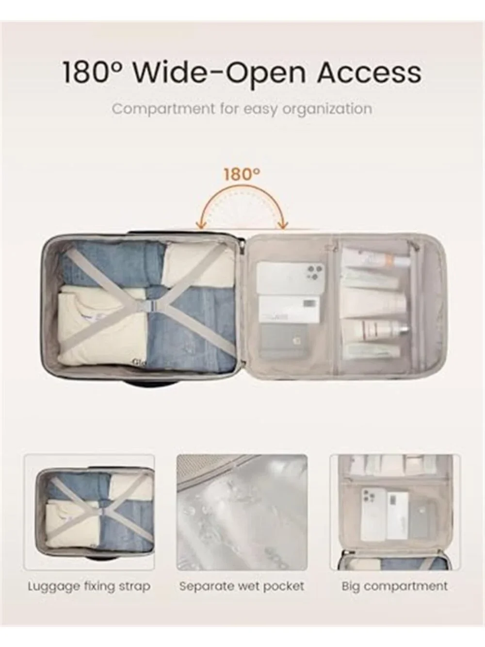 Travel Backpack 40L Carry On Personal Item Airline Approved Packing Cubes